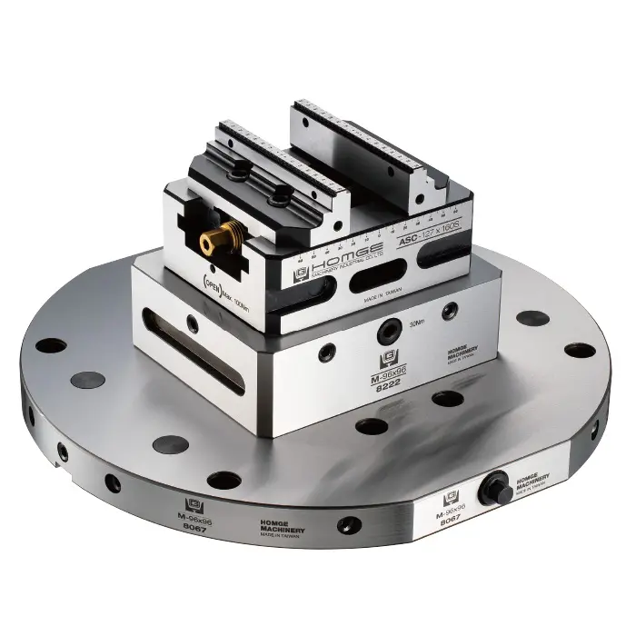 FIVE-AXIS ADJUSTABLE SELF-CENTERING VISE (ASC-S) MODEL ASC-77x102S, 77x130S, 77x170S, 77x210S, 127x160S, 127x210S, 127x260S, 127x310S, 127x360S
