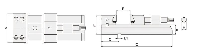 Homeg Precision rapid hydraulic vise